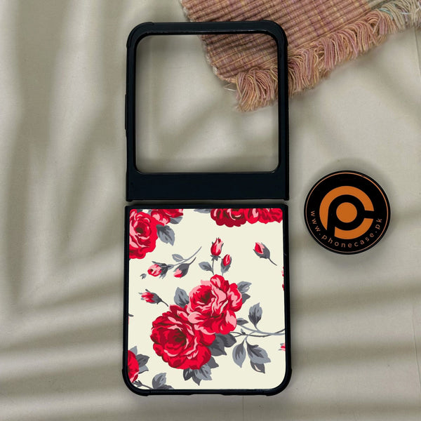 Motorola Razr 50 - Floral Series Design 8 - Premium Metal Printed Soft Bumper Shock Proof Case