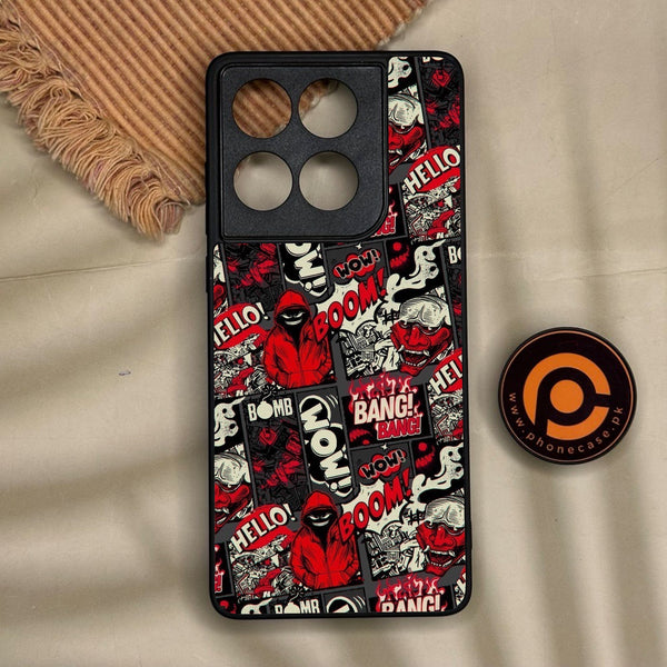 Motorola Edge 60 Fusion - Boom Red - Premium Metal Printed Soft Bumper Shock Proof Case