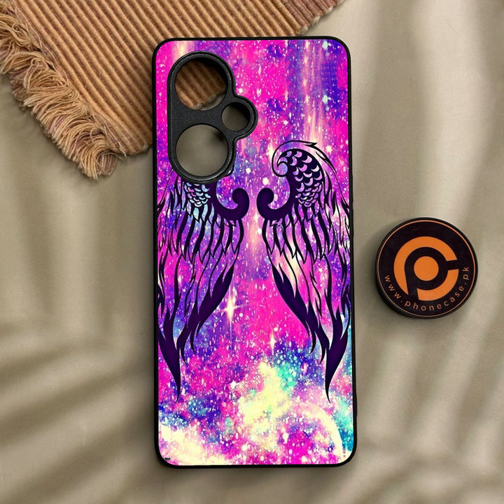 Oneplus Nord CE 3 Lite - Angel Wings Design 9 - Premium Metal Printed Soft Bumper Shock Proof Case