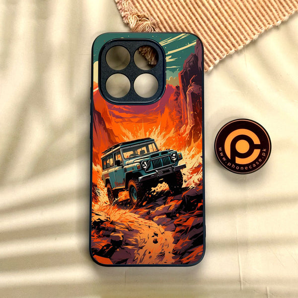 Xiaomi 15T - Jeep Offroad - Premium Metal Printed Soft Bumper Shock Proof Case