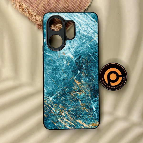 Vivo V60 - Blue 2.0 Design 10 - Premium Metal Printed Soft Bumper Shock Proof Case
