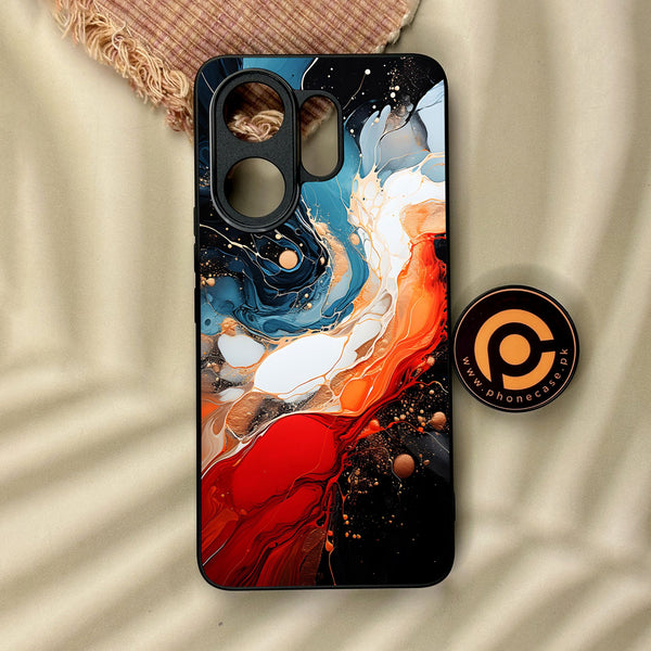 Vivo V60 - Liquid Design 9 - Premium Metal Printed Soft Bumper Shock Proof Case