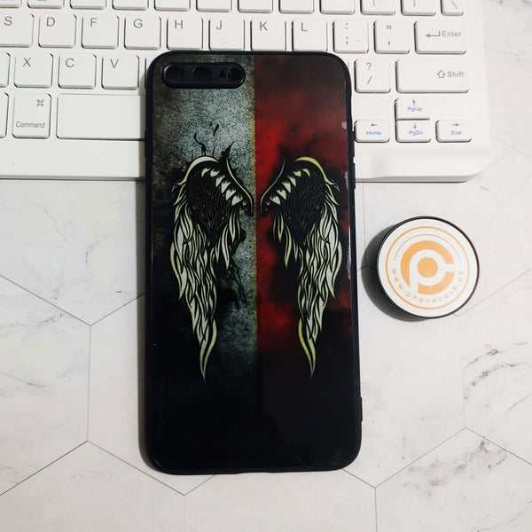 iPhone 7 Plus/ 8 Plus - Angel Wings Design 2 - Premium Printed Glass soft Bumper shock Proof Case CS-25569