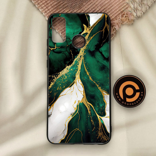 Honor 9X Lite - Liquid Marble Design 7 - Premium Metal Printed Soft Bumper Shock Proof Case