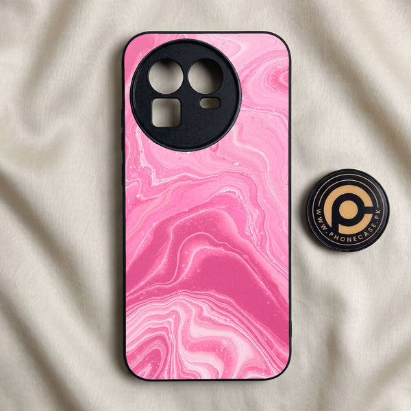 Realme GT 8 - Pink Design 3 - Premium Metal Printed Soft Bumper Shock Proof Case