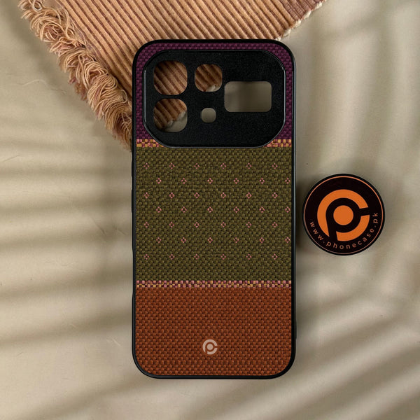 Infinix Note 60 Pro - Classic Weave Design 5 - Premium Metal Printed Soft Bumper Shock Proof Case