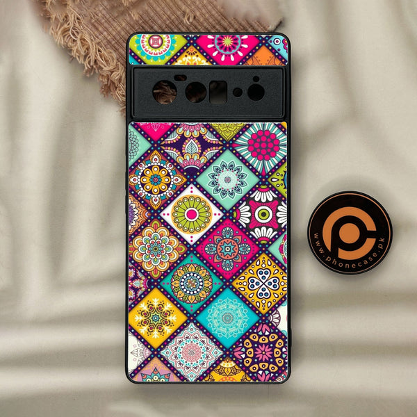 Google Pixel 6 Pro - Mandala Art Design - Premium Metal Printed Soft Bumper Shock Proof Case