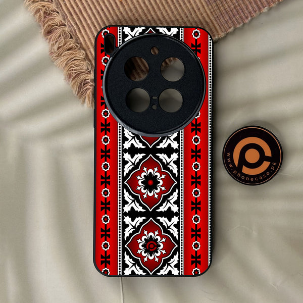 Vivo X300 Pro - Ajrak Design 1 - Premium Metal Printed Soft Bumper Shock Proof Case