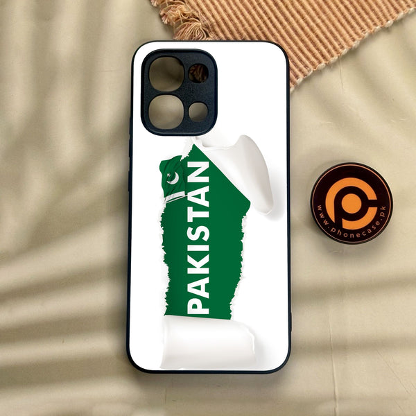 Oppo A6 Pro - Pakistani Flag Design 3 - Premium Metal Printed Soft Bumper Shock Proof Case