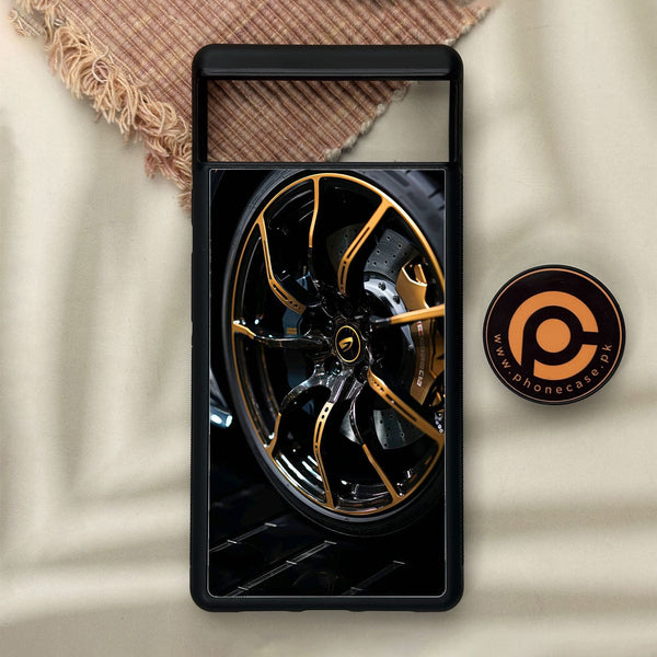 Google Pixel 6 - Racing Car Red Blade Rim - Premium Metal Printed Soft Bumper Shock Proof Case