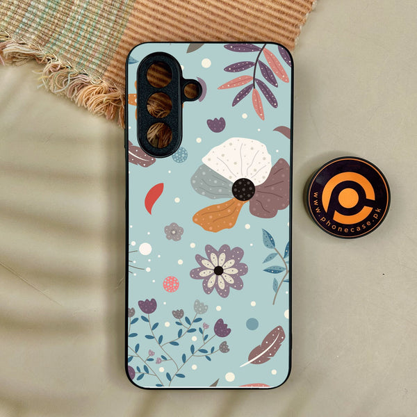 Samsung Galaxy A17 - Floral Series Design 5 - Premium Metal Printed Soft Bumper Shock Proof Case