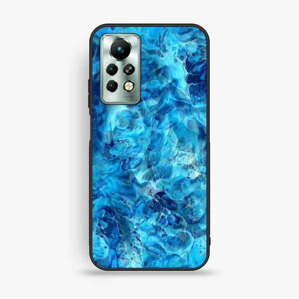 Infinix Note 11 Pro - Blue Marble Design 6 - Premium Metal Printed Soft Bumper Shock Proof Case