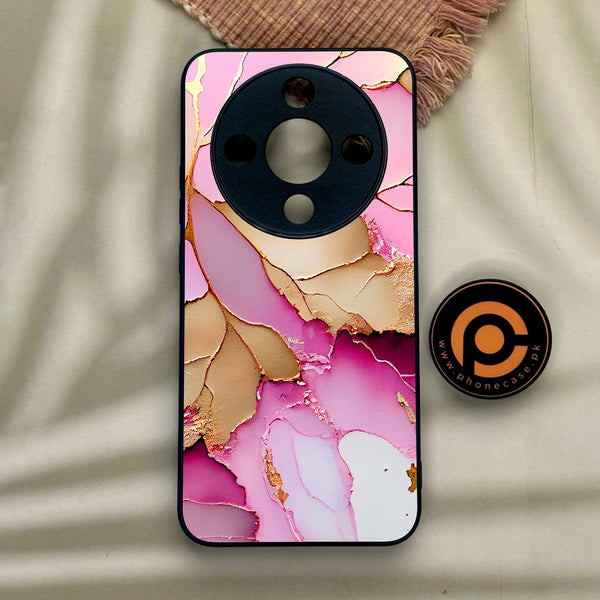 Honor x9d - Pink Marble 2.0 Design 4 - Premium Metal Printed Soft Bumper Shock Proof Case