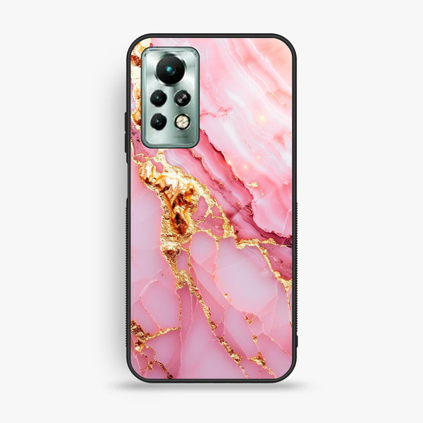 Infinix Note 11 Pro - Pink Marble 2.0 Design 6 - Premium Metal Printed Soft Bumper Shock Proof Case