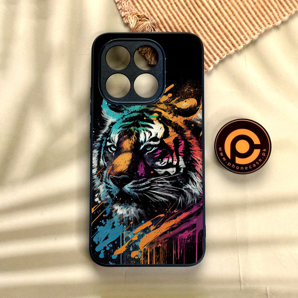 Xiaomi 15T - Tiger 2.0 Design 9 - Premium Metal Printed Soft Bumper Shock Proof Case