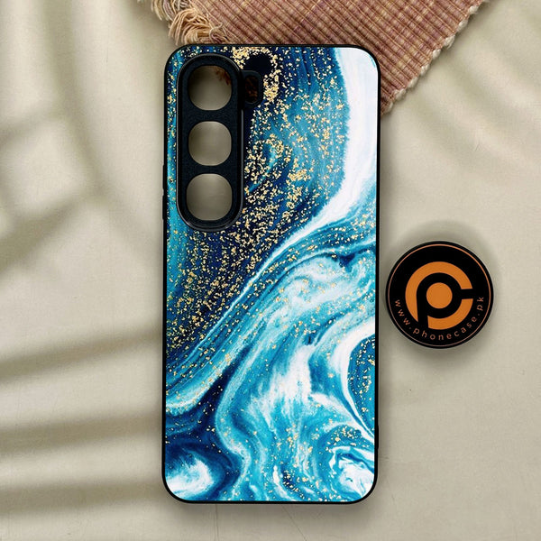 Vivo Y21d - Blue Marble Design 5 - Premium Metal Printed Soft Bumper Shock Proof Case