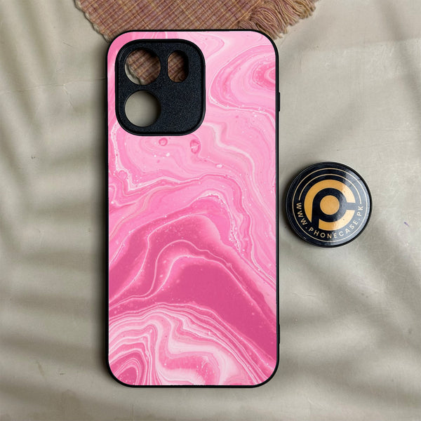 Oneplus Nord Ce 6 - Pink Design 3 - Premium Metal Printed Soft Bumper Shock Proof Case