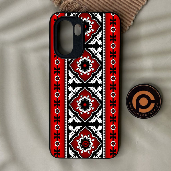 OnePlus 15R - Ajrak Design 1 - Premium Metal Printed Soft Bumper Shock Proof Case