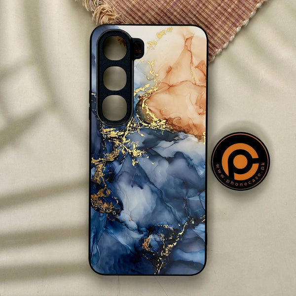 Vivo Y21d - Blue Marble Design 9 - Premium Metal Printed Soft Bumper Shock Proof Case