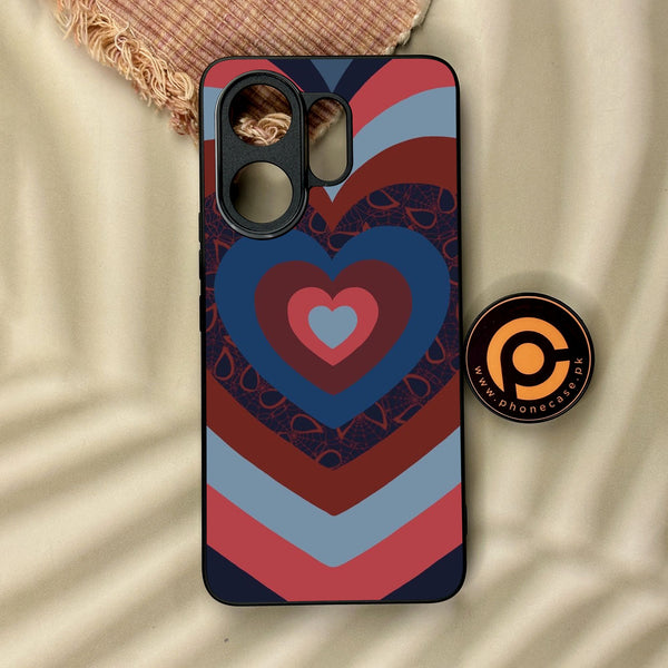 Vivo V60 - Heart 2.0 Design 2 - Premium Metal Printed Soft Bumper Shock Proof Case