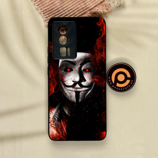 Xiaomi Redmi K60 Pro - Anonymous 2.0 Design 7 - Premium Metal Printed Soft Bumper Shock Proof Case