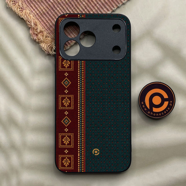 Tecno Spark 50 - Classic Weave Design 11 - Premium Metal Printed Soft Bumper Shock Proof Case