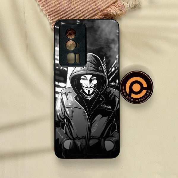 Xiaomi Redmi K60 Pro - Anonymous 2.0 Design 1 - Premium Metal Printed Soft Bumper Shock Proof Case