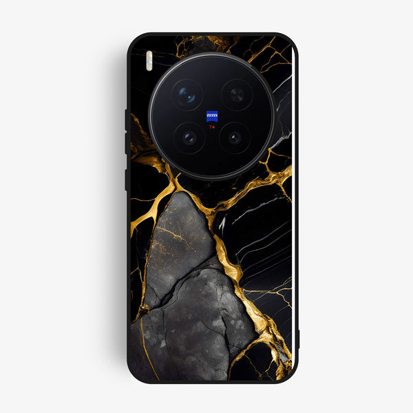 Vivo X300 Pro - Liquid Marble Design 6 - Premium Metal Printed Soft Bumper Shock Proof Case