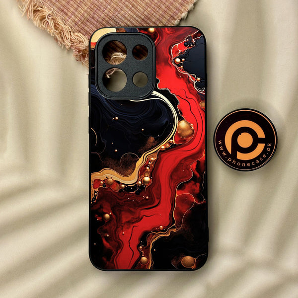 OnePlus 13T - Red Gold Marble - Premium Metal Printed Soft Bumper Shock Proof Case