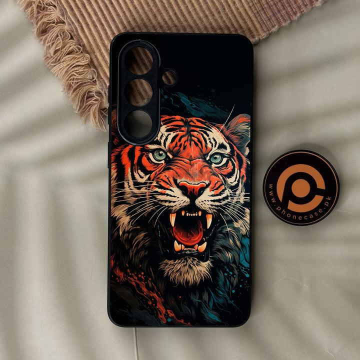 Samsung Galaxy S26 - Tiger 2.0 Design 3 - Premium Metal Printed Soft Bumper Shock Proof Case