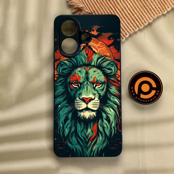 Vivo V60 Lite  - Tiger 2.0 Design 2 - Premium Metal Printed Soft Bumper Shock Proof Case