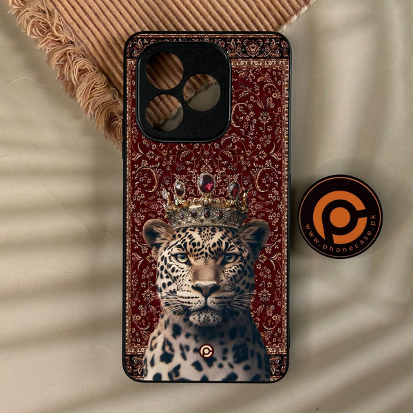 Honor X8d - Leopard - Premium Metal Printed Soft Bumper Shock Proof Case