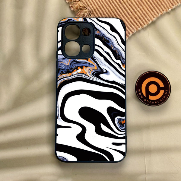Oppo A6 Pro - Liquid Marble Design 10 - Premium Metal Printed Soft Bumper Shock Proof Case