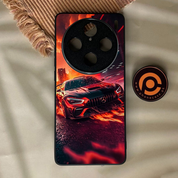 Vivo x100 Pro - Racing Design 3 - Premium Metal Printed Soft Bumper Shock Proof Case