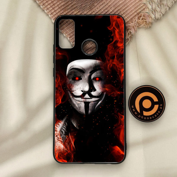 Honor 9X Lite - Anonymous 2.0 Design 7 - Premium Metal Printed Soft Bumper Shock Proof Case