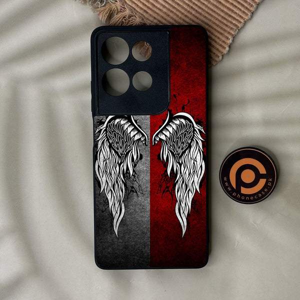 Motorola Moto G75 - Angel Wings Design 2 - Premium Metal Printed Soft Bumper Shock Proof Case