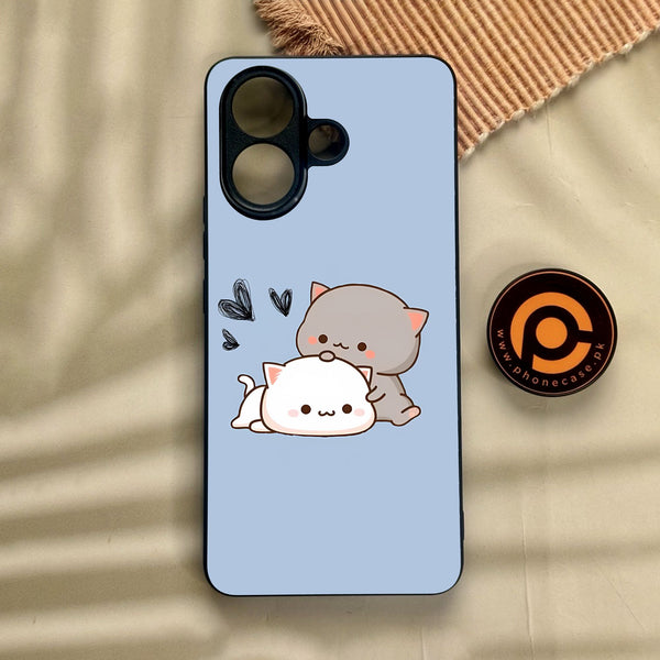 Vivo V60 Lite  - Cute Bubu Dudu Design 3 - Premium Metal Printed Soft Bumper Shock Proof Case