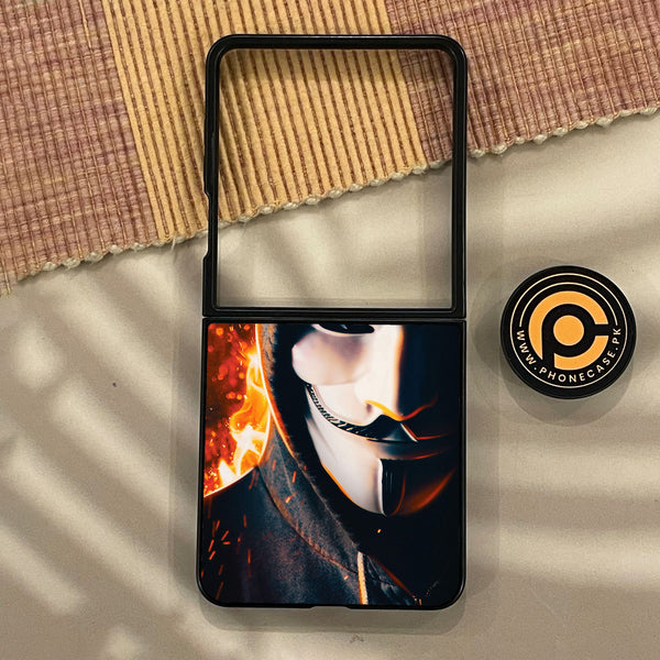 Samsung Galaxy Z Flip 8 - Anonymous 2.0 Design 6 - Premium Metal Printed Soft Bumper Shock Proof Case