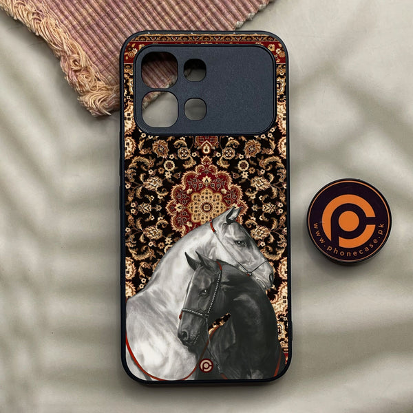 Infinix Note Edge - Horse Heritage - Premium Metal Printed Soft Bumper Shock Proof Case