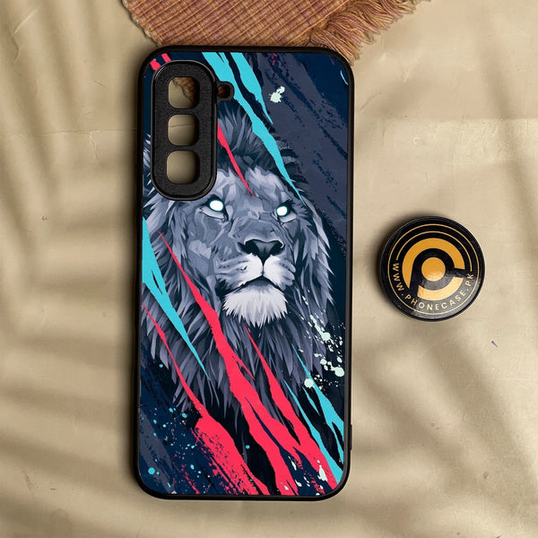 Infinix Hot 70 - Abstract Animated Lion - Premium Metal Printed Soft Bumper Shock Proof Case