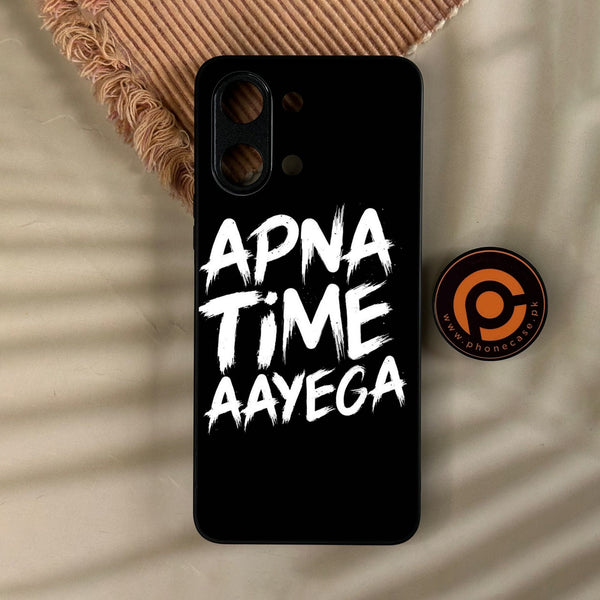 Vivo Y05 - Apna Time Ayega - Premium Metal Printed Soft Bumper Shock Proof Case