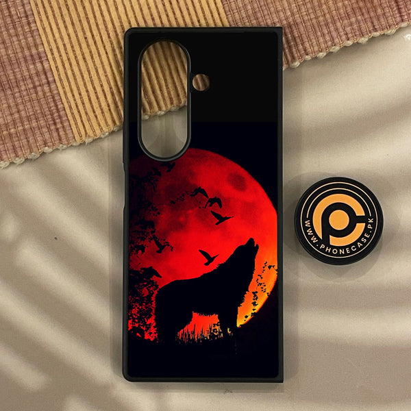 Samsung Galaxy Z Fold 8 - Wolf Design 1 - Premium Metal Printed Soft Bumper Shock Proof Case
