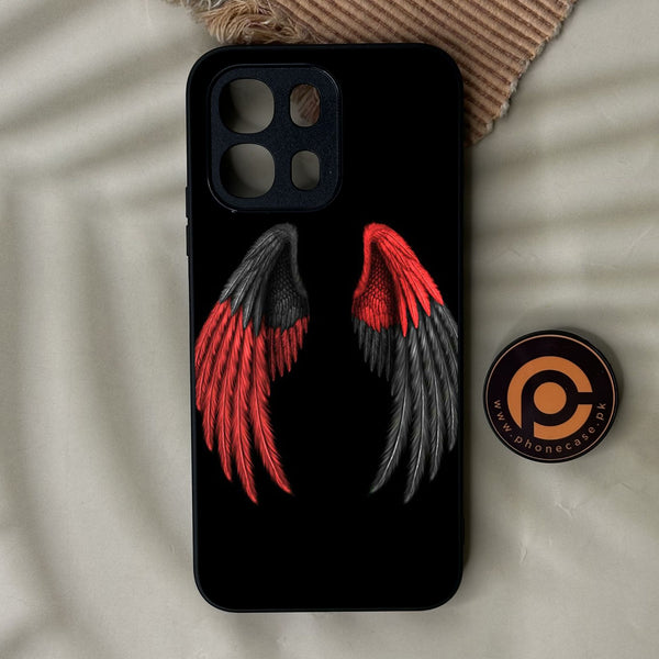 Oppo A6K - Angel Wings Design 7 - Premium Metal Printed Soft Bumper Shock Proof Case