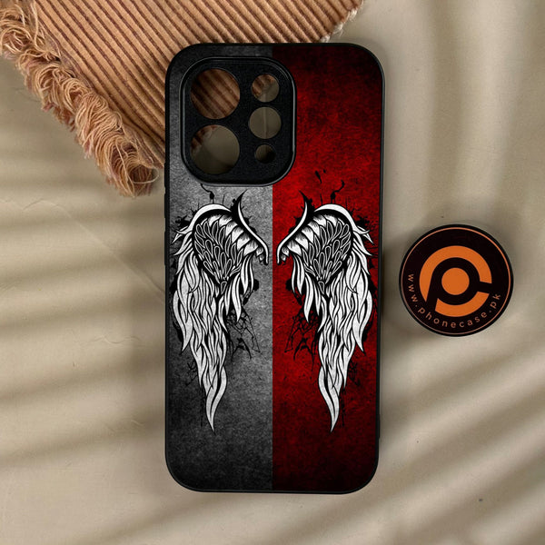 Vivo V70 - Angel Wings Design 2 - Premium Metal Printed Soft Bumper Shock Proof Case