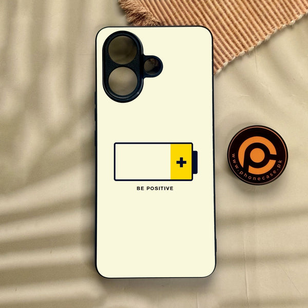 Vivo V60 Lite  - Be Positive Design - Premium Metal Printed Soft Bumper Shock Proof Case