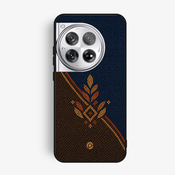 Oneplus 12 - Classic Weave Design 6 - Premium Metal Printed Soft Bumper Shock Proof Case