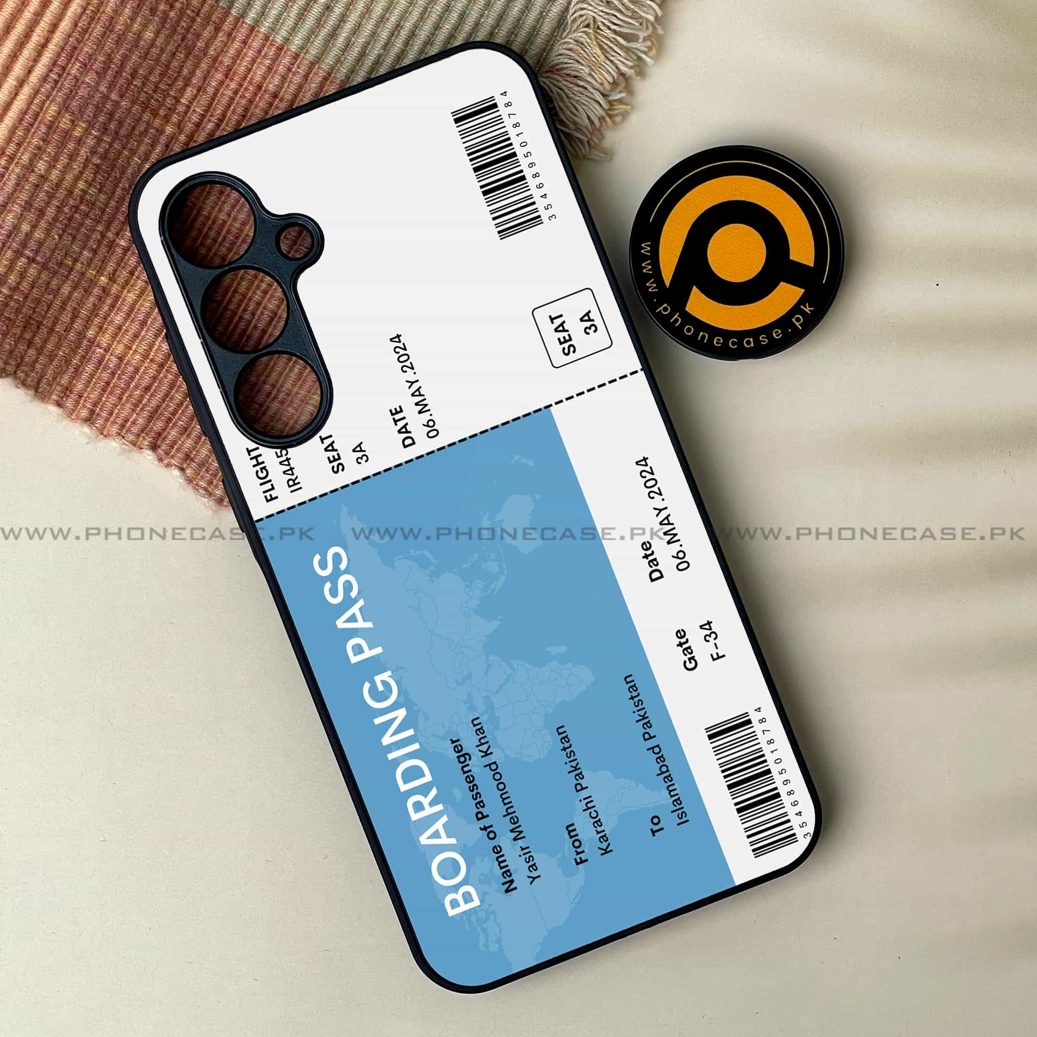 Boarding Pass Series - Premium Printed Metal soft Bumper shock Proof Case All Models