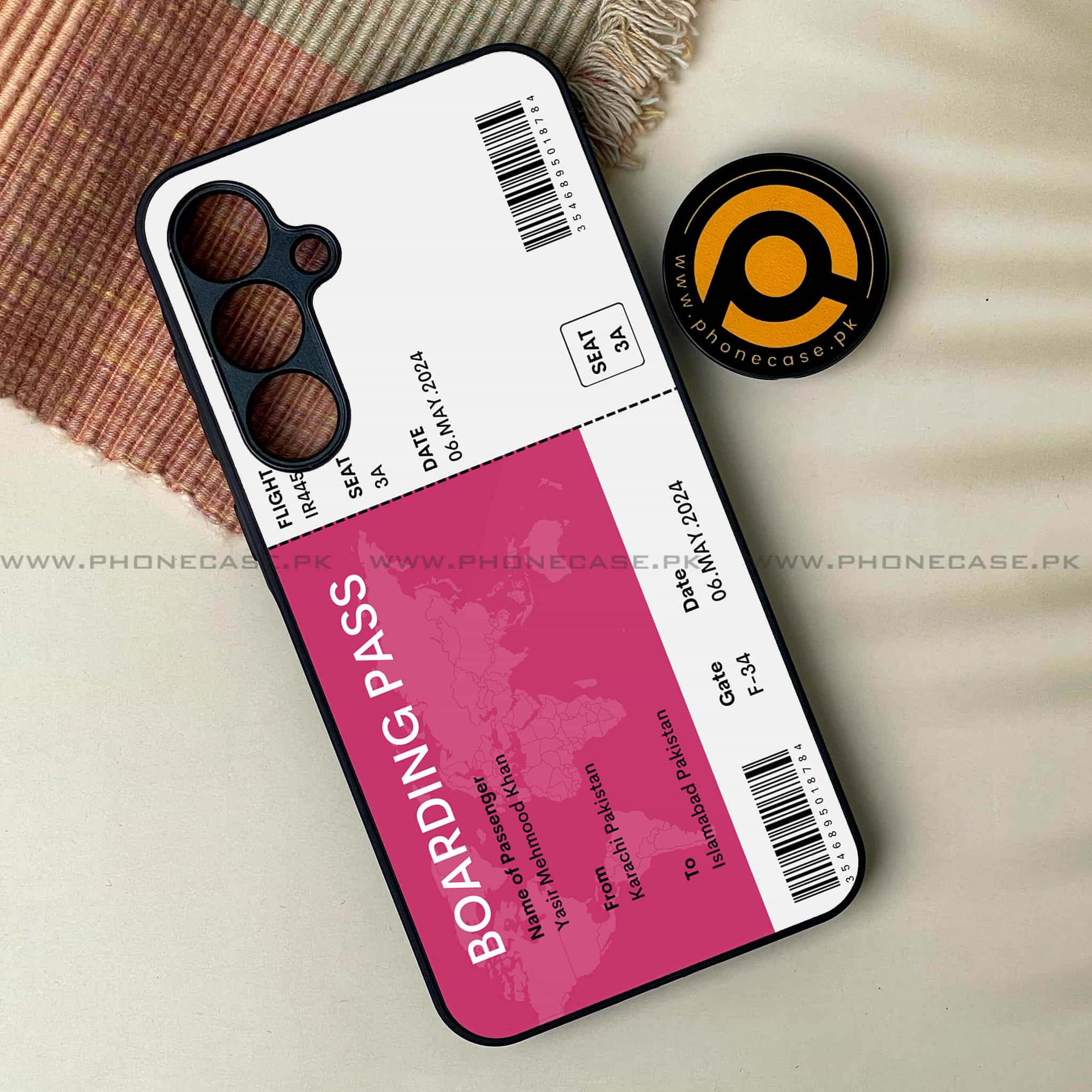 Boarding Pass Series - Premium Printed Metal soft Bumper shock Proof Case All Models