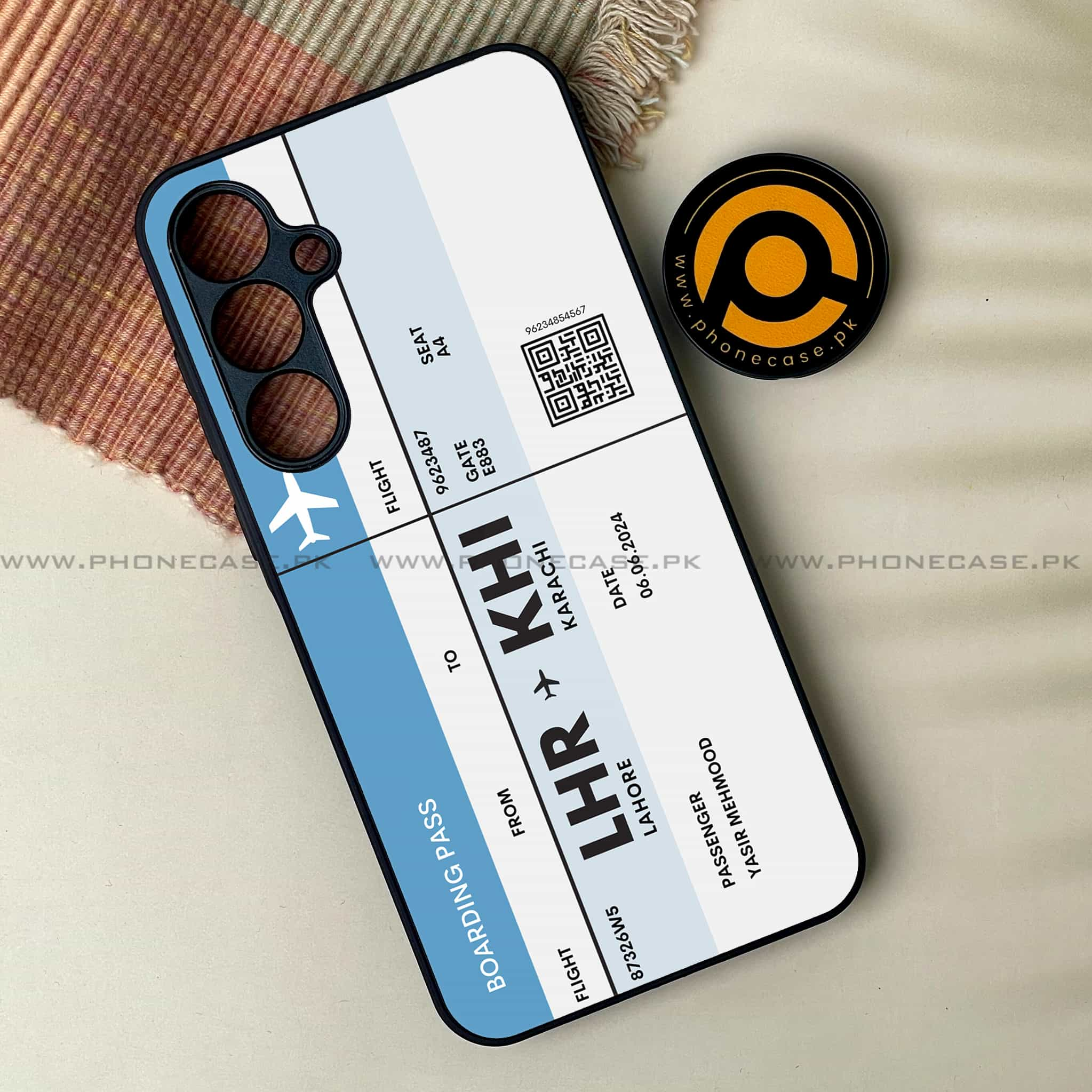 Boarding Pass Series - Premium Printed Metal soft Bumper shock Proof Case All Models