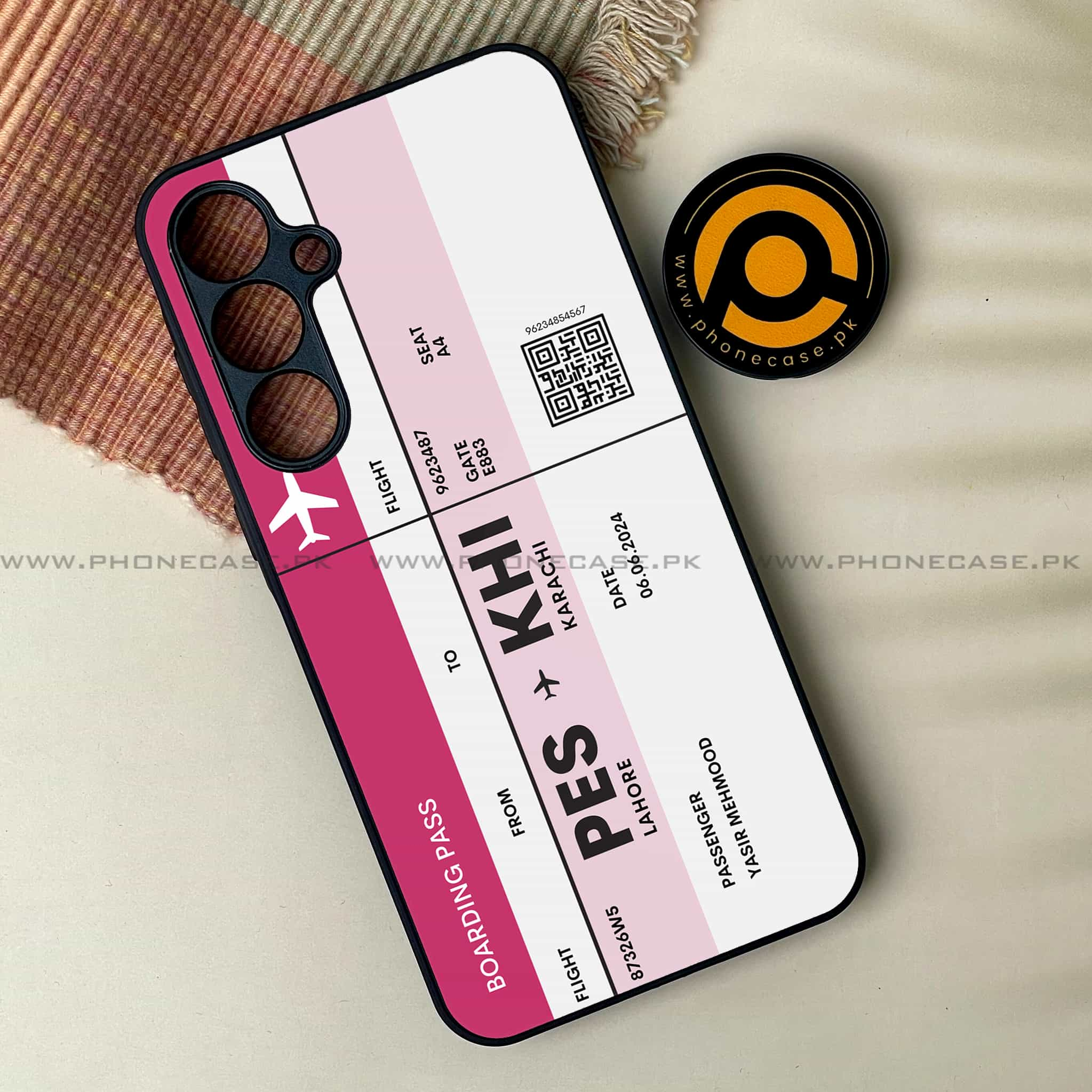 Boarding Pass Series - Premium Printed Metal soft Bumper shock Proof Case All Models